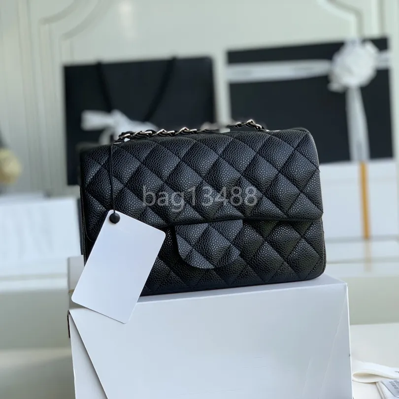 Luxury Rectangle Mini Flap Bag Designer Flap Shoulder Bag For Women 20cm Quilted Purse With Lambskin Caviar Finish Crossbody Clutch And Quilt Design From Bag13488 378.57 DHgate.Com