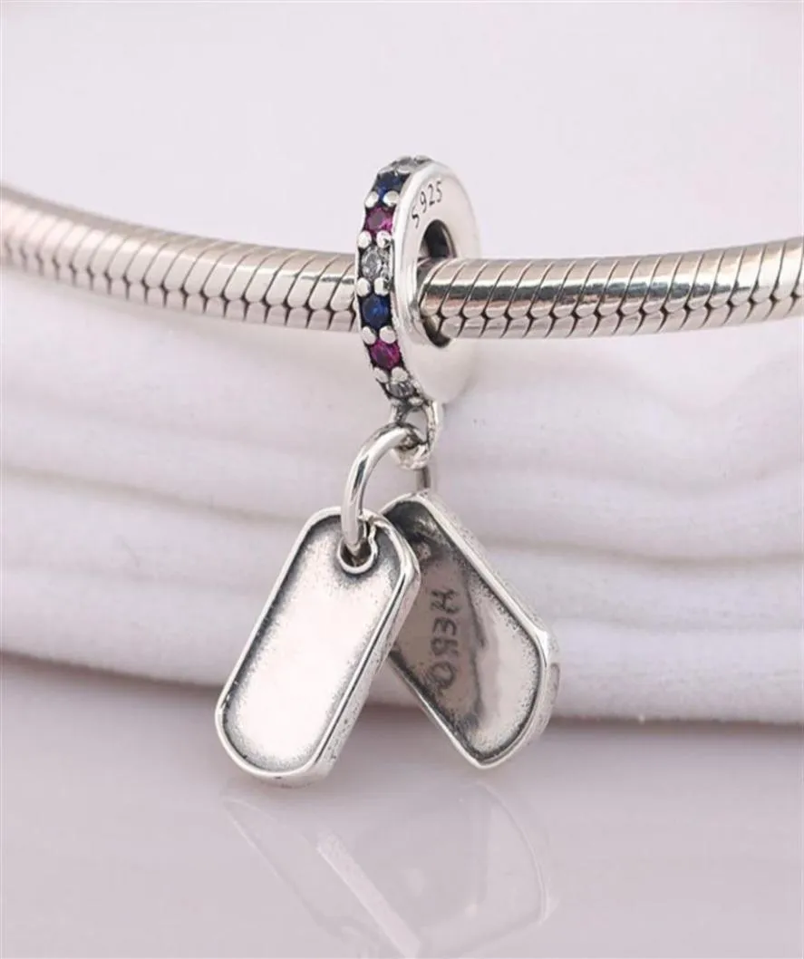 Charms Sang Originti 925 STERLING SILPS FITS BRACET DE MIELS DIY BRACELET HERO DOG TAG 797659CZRMX H826175649664