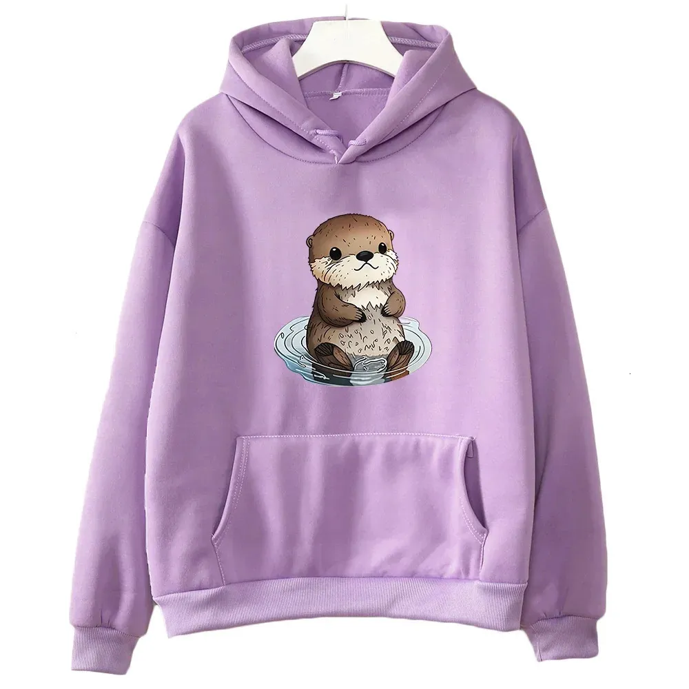 Kawaii Animal ladies oversized hoodie Loose Fit Fleece Sweatshirt for Women and Men Cartoon Graphic Design Autumn Fashion Clothes Regular Fit 240428