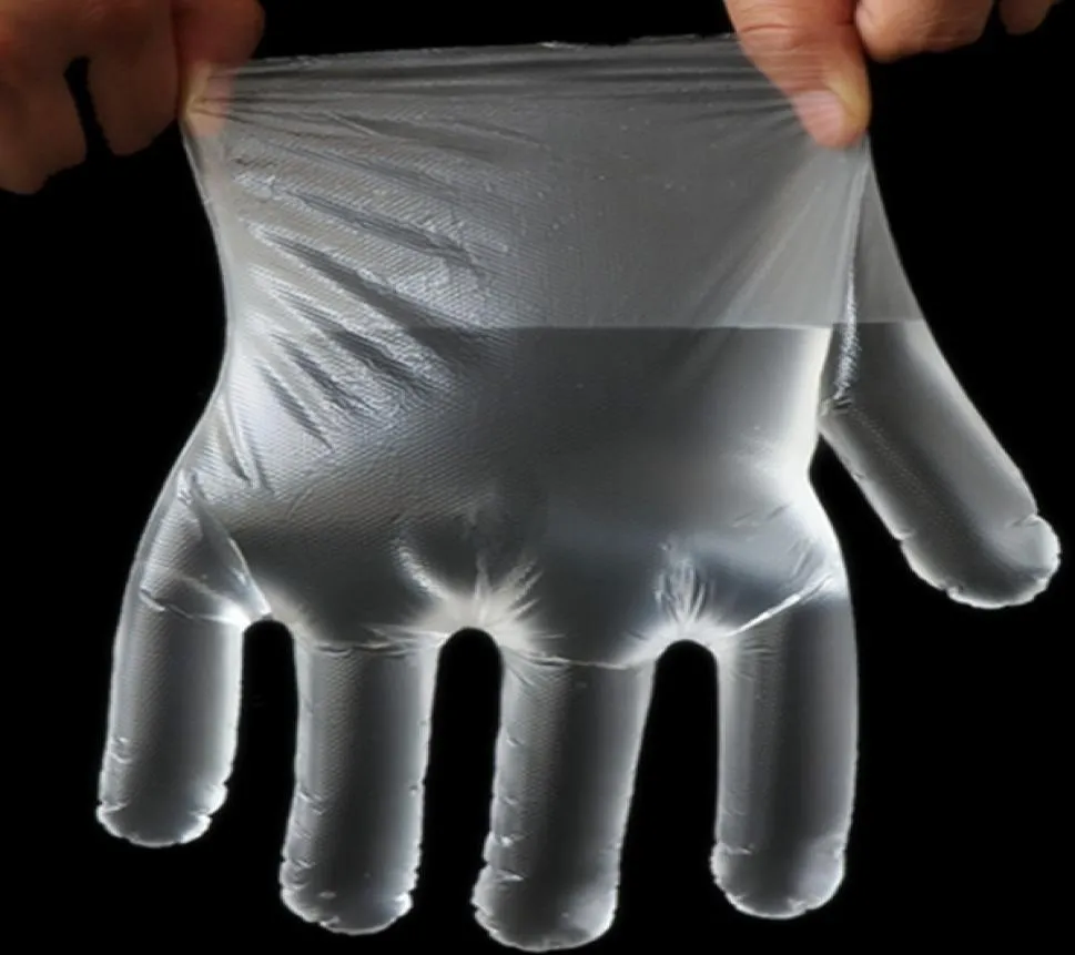 Gants en plastique jetables biodégradables respectueux de l'environnement pour le restaurant Home Cuisine propre Transparent Film PE épaissis Ménage 6212896