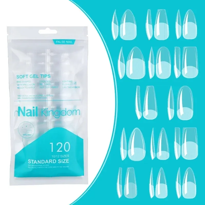 120pcs/Bag Matt Press auf Nagelspitzen weich