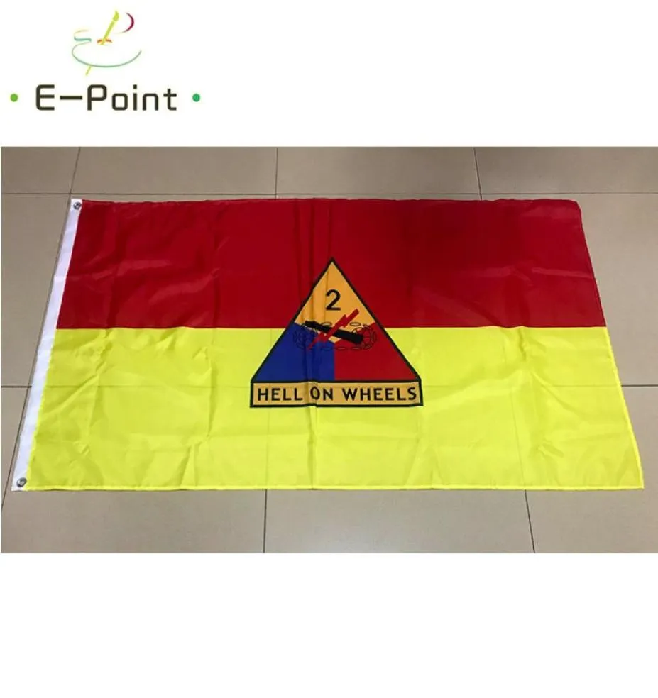 USA 2. Panzerdivision Flag 3ft5ft 90150 cm Größe Weihnachtsdekorationen für Home Flag -Bannergeschenke3973084