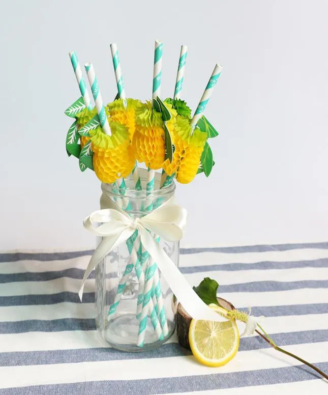 cannucce di ananas bevande paglia di paglia fornitori torte decorazioni decorazione decorazione per feste decorazione è realizzato da ambientale protec6937428