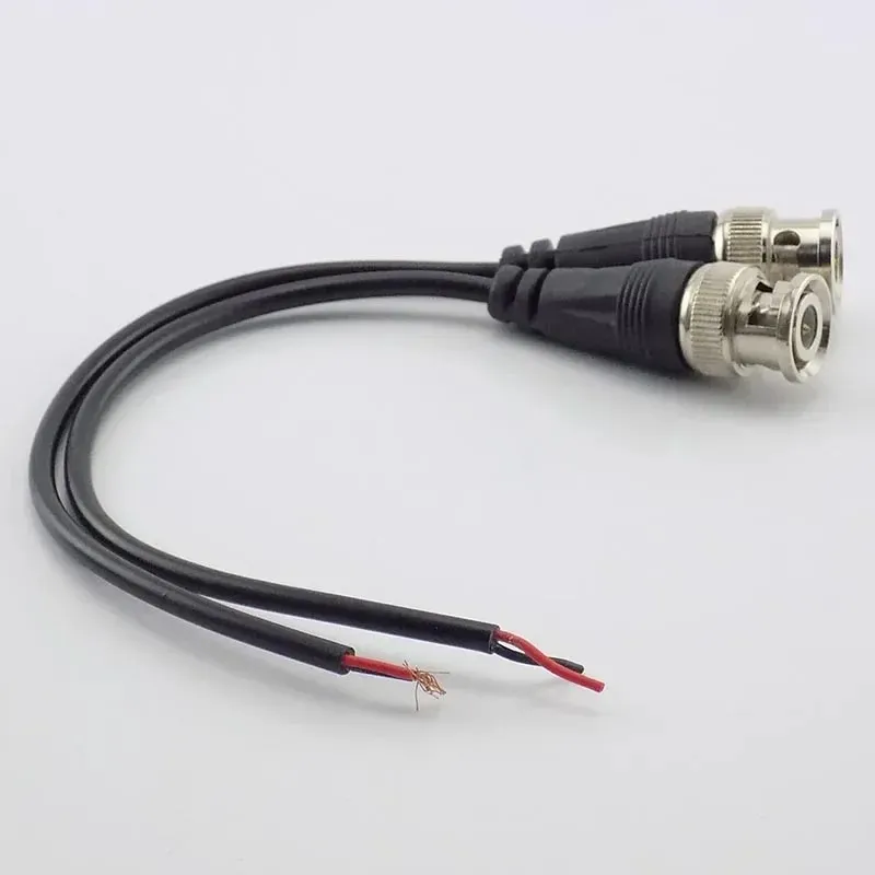 BNC Męskie Złącze dla żeńskiego adaptera DC Power Pigtail Linia kablowa BNC Drut do systemu bezpieczeństwa kamery CCTV