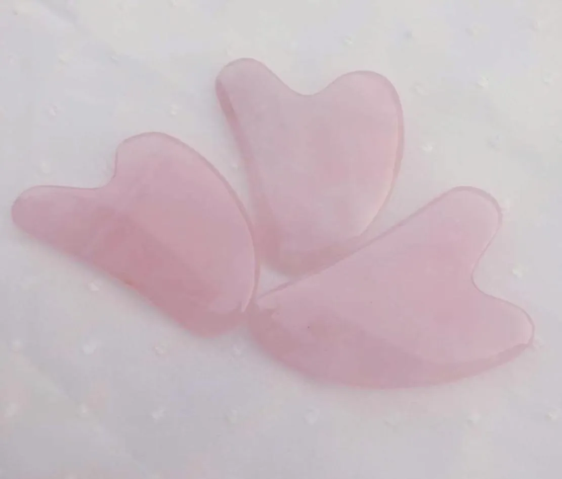 Aventurine jade gua sha sha massagista de massagem Massageador Guasha Cuidado com a pele Ferramentas de beleza facial Quartz rosa Guasha Natural Stone Healing R2027122