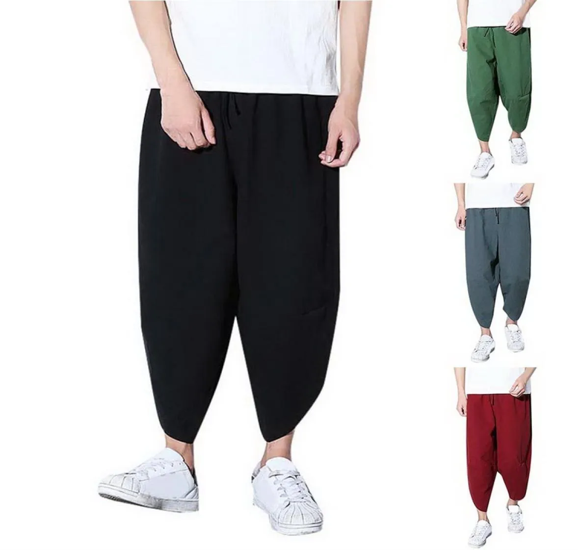 2018 Men039s Pantalon de course en vrac plus taille 3xl hommes harem pantalons hip hop largeur de jambe large pantalon streetwear mâle jogging2468063