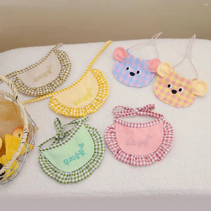 Hondenkleding Pet Bibs Speeksel Hand handdoek Ins Koreaanse serie Fashion Embroidery Bichon Small Teddy Supplies
