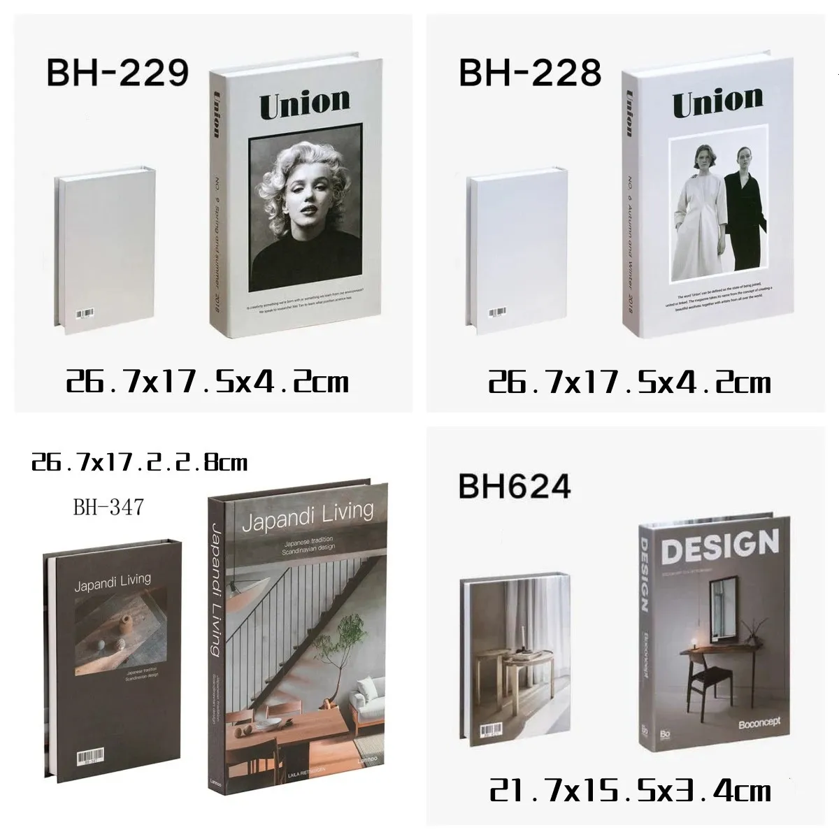 4 œuvres d'art faux livres pour décoration intérieure Livres de décoration de salon Livrères de simulation de salon décoration de décoration cadeau à la maison 240428