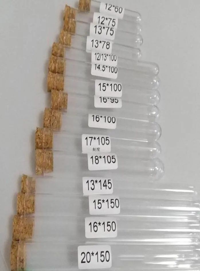 Plastic Test Tube With Cork Stopper 4inch 15x100mm 11ml Clear Food Grade Cork Approved Pack 100 All Size Available In Our St9836323