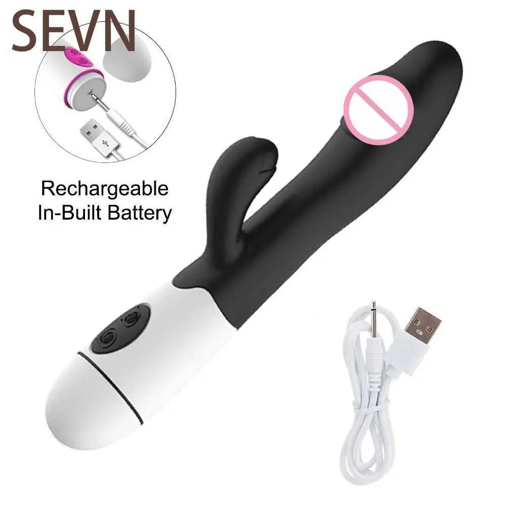 Andra hälsoskönhetsartiklar 30 Speed ​​G-Spot Kvinnlig vibrator Kraftfull Fake Penis Rabbit Clitoral Stimulation Massage Vuxen Q240430