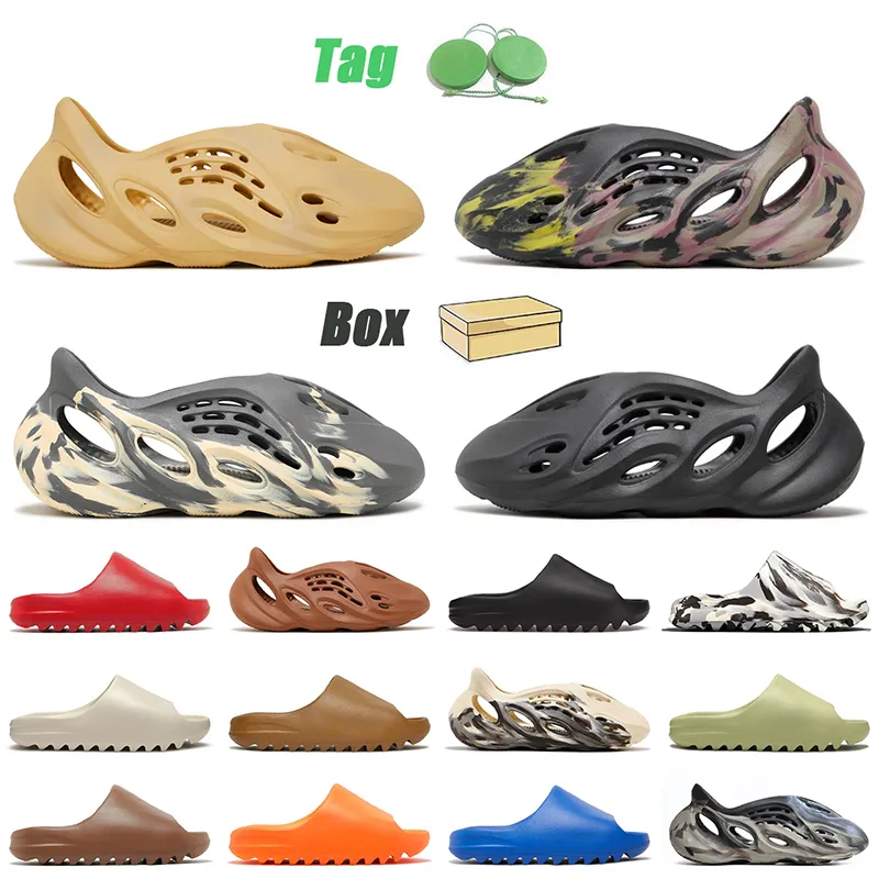 Designer Foam Runners Yeezy Slides Womens Mens Runner Sandals Carbon Onyx MX Cinder Sulfur Moon Grey Ochre【code ：L】Loafers Slippers Beach Shoes