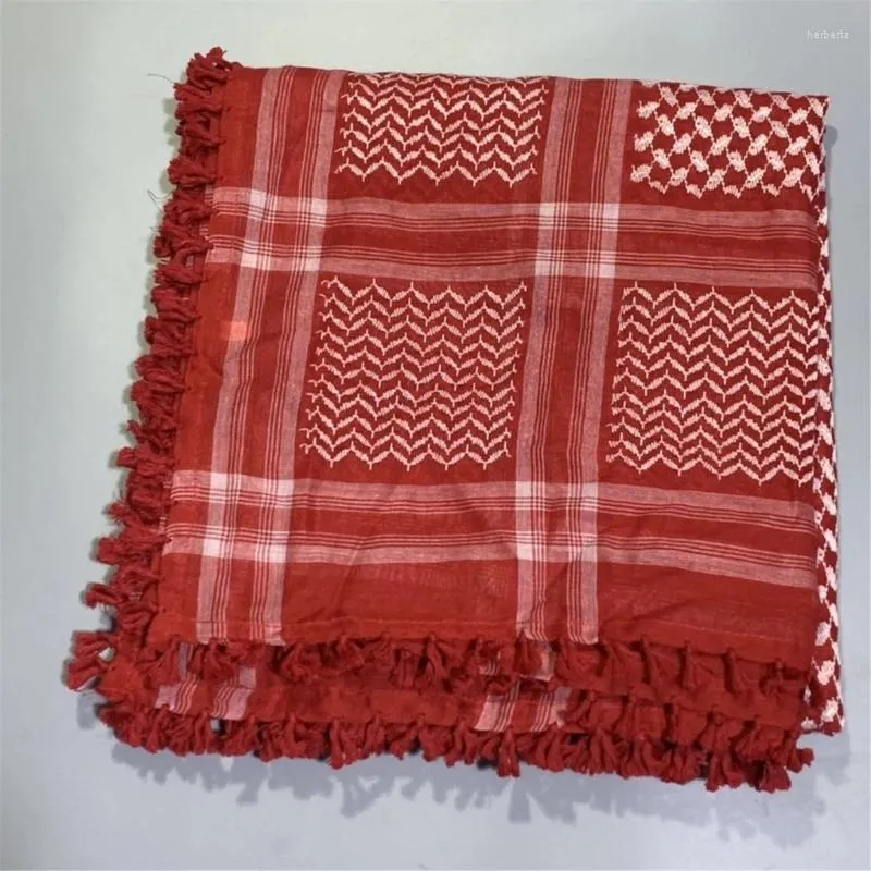 Sciarpa per polvere araba adulta con pattern jacquard quadrata keffiyeh velo