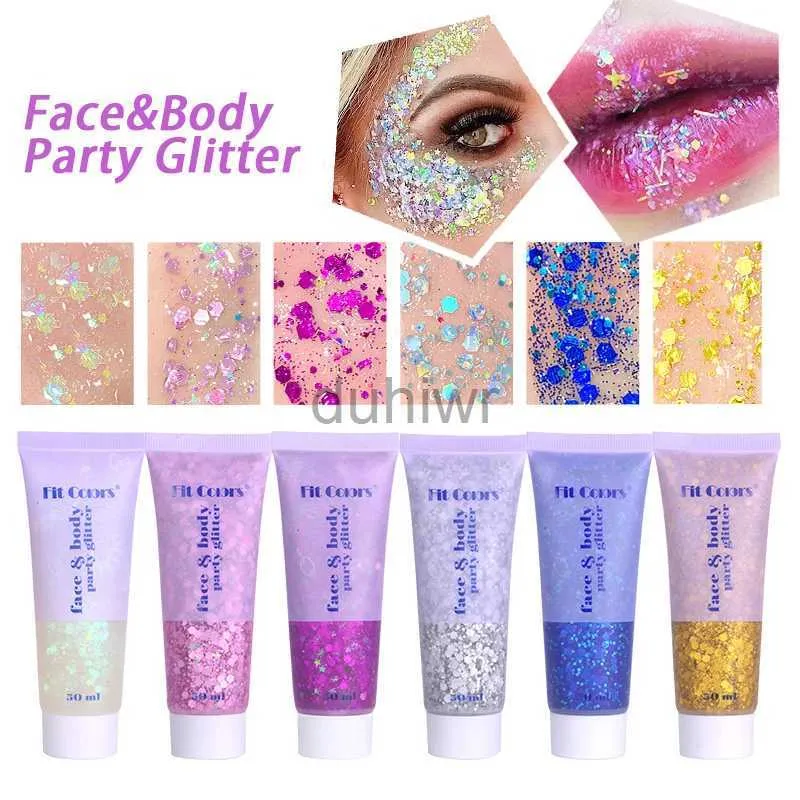 Body glitter viso gioielli per ombretto luccichio pigmento pigmento per il corpo glitter sequestro di paillettes crema eye lucido per la pelle per il festival costiero strumenti di trucco cosmetico d240503