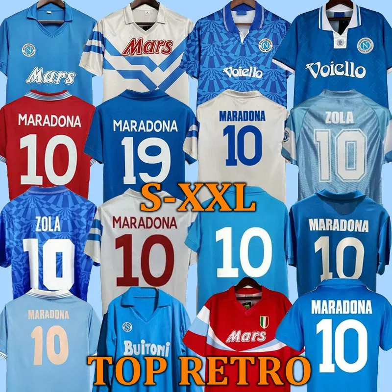 87 88 89 90 91 92 93 96 Napoli Retro Soccer Trikots Coppa Napoli Maradona Vintage Calcio Classic Vintage Football Shirts Langarmed 1991 1993 1986 1987 1988 1989