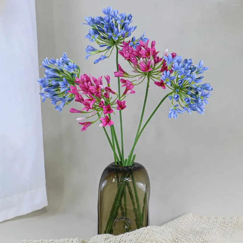 Fleurs décoratives 3pcs Simulation de style européen Décoration de la maison DÉCORTION DES FLORES SOUPE