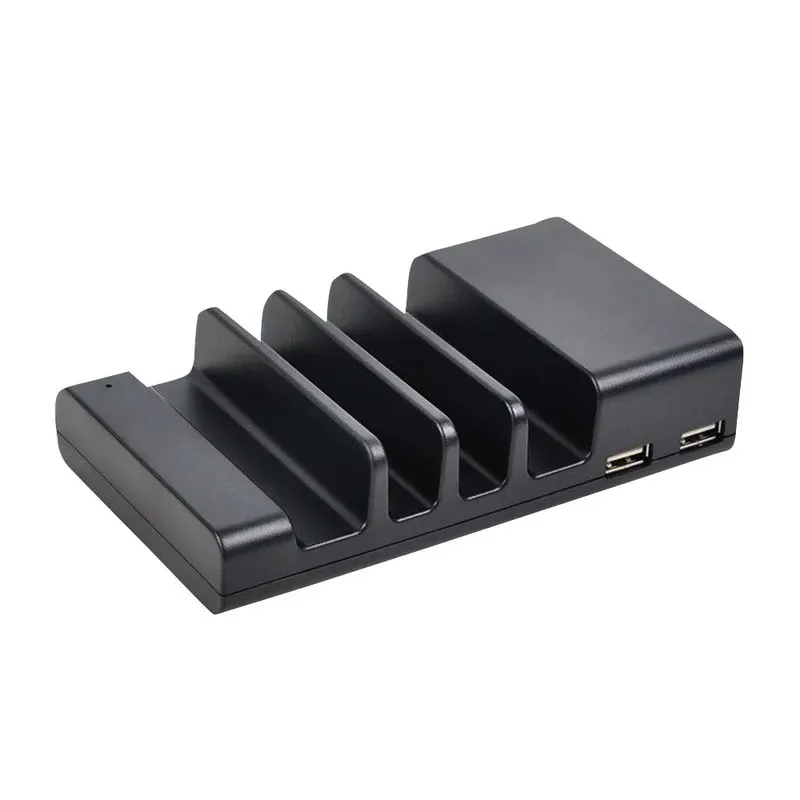 Multi Port USB Phone Charger Holder Fast Charging 4 Ports Station Dock Stand Hub Base för telefon/tabeller/Watch/Power Bank Charger