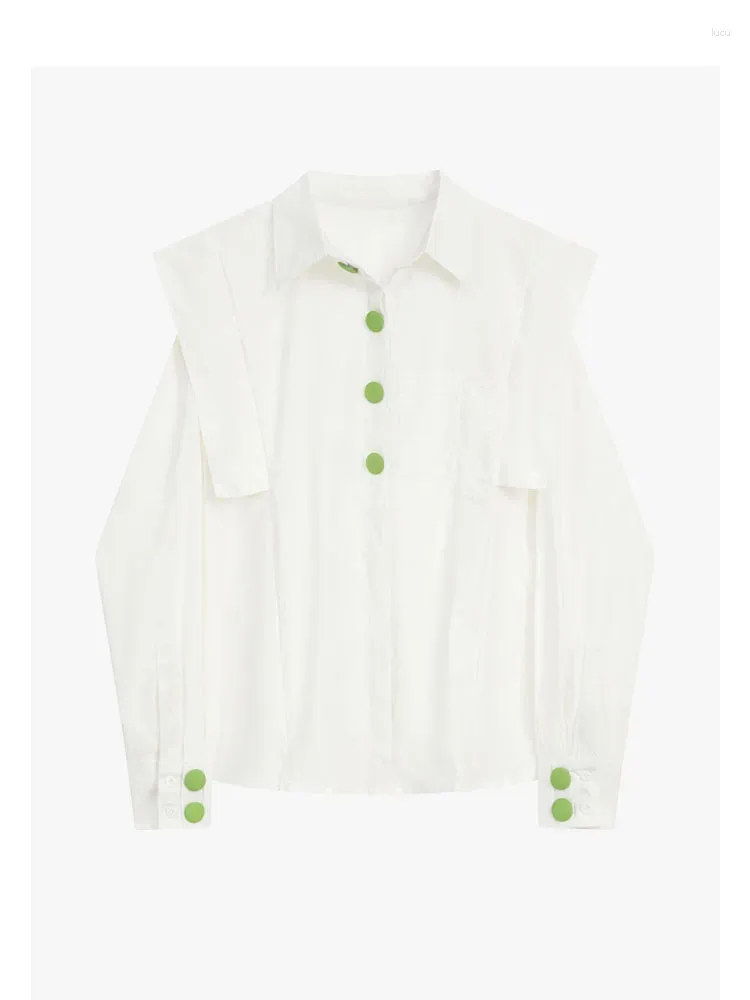 Blouses pour femmes Fashion Chic Button Shirts à col polo