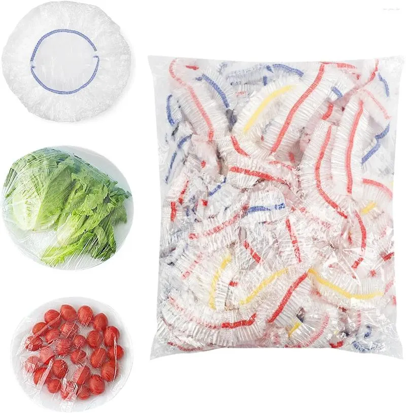 Lagerbeutel kulinarische Elemente wiederverwendbare Schüsselabdeckungen mit elastischer Plastikfutterabdeckung für Reste