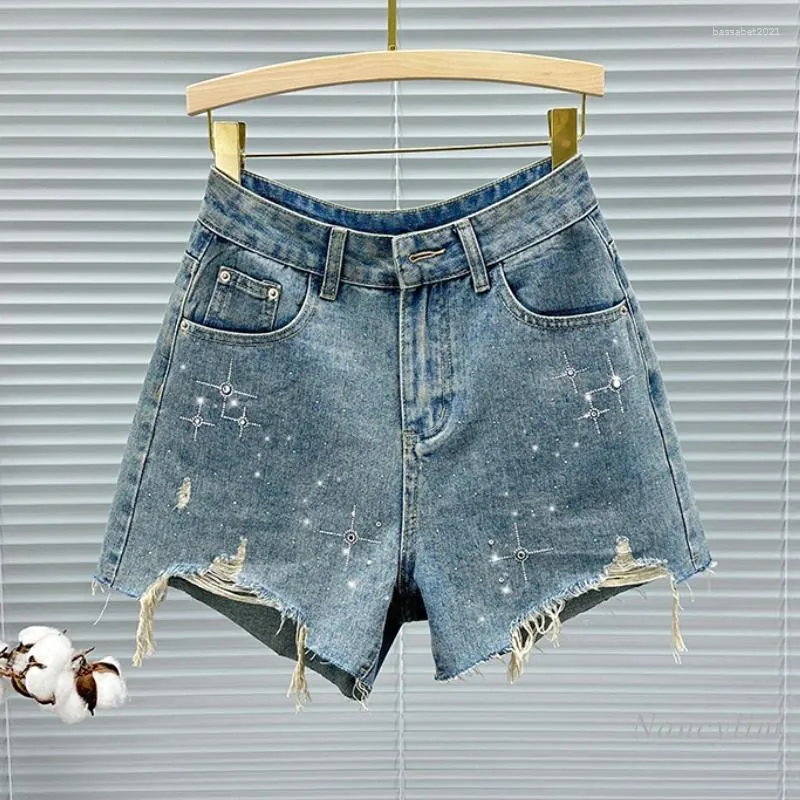 Женские джинсы в европейском стиле Слуша Джинсовые Шорты Лето Внешняя одежда 2024 Высокая талия.