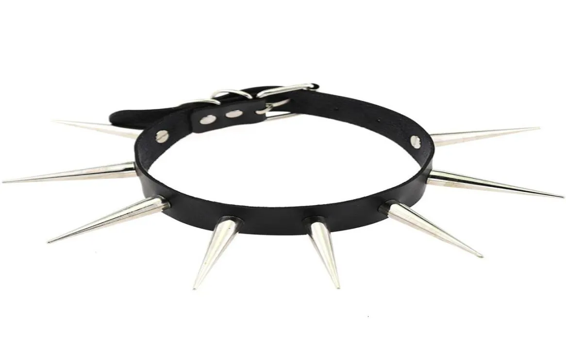 Emo Long Spike Choker Punk Kragen Frauen Männer Nieten besetzt Chocker Halskette 2020 Mode Goth Schmuck Metal Gothic Accessoires2571227