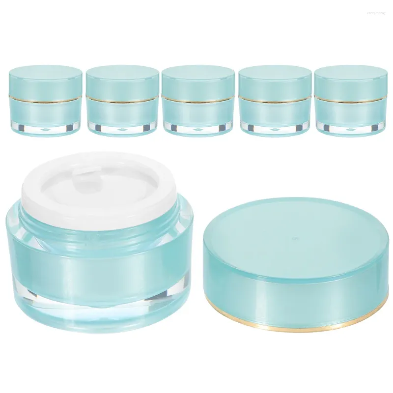 Bouteilles de rangement 6 PCS Bottle Produits de beauté Small Cream Jar Petit avec les couvercles