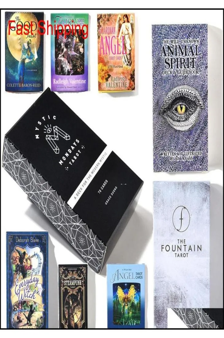 Destino criativo Mysterious English Tarot Board Game Set Oracle Game Card Family Holiday Party Children039s Educational Toys 68R7E2795700