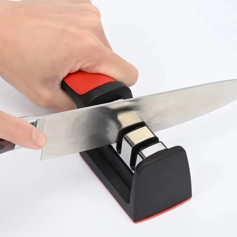Kitchen 3-Segment Knife Sharpener Household Multi-Functional Handheld ...