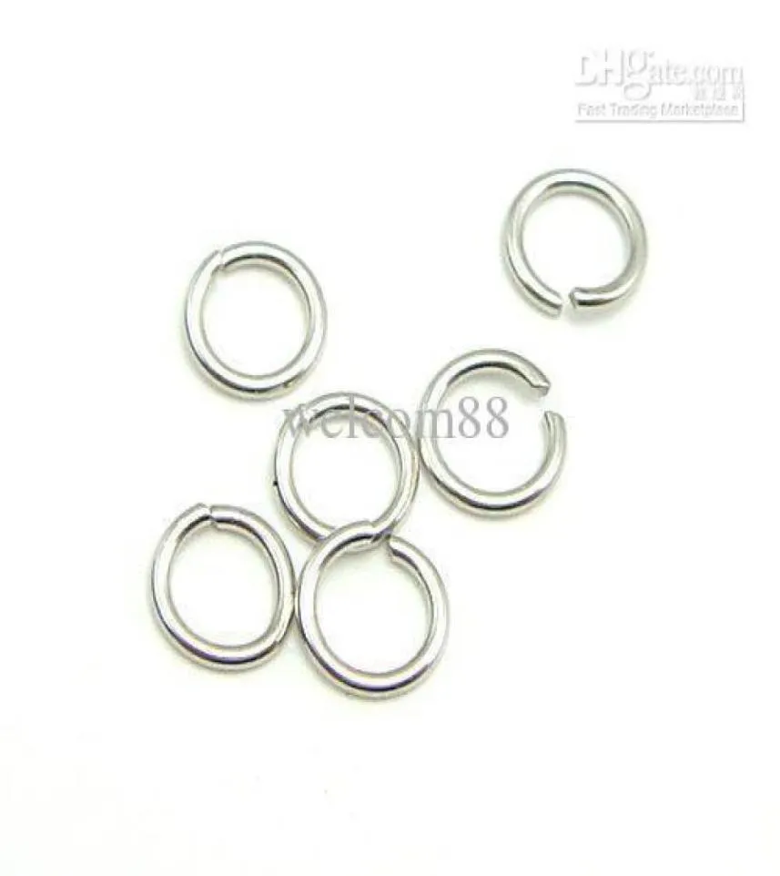 100pcllot 925 Sterling Silver Otwarty Jump Pierścień Pierścienie podzielone