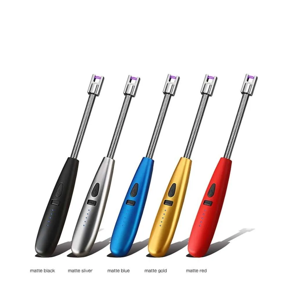 Großhandel winddicht leichter USB wiederaufladbares leichtere lange 360 -Grad -Einstellung elektrischer Lichtbogen Kerze leichter