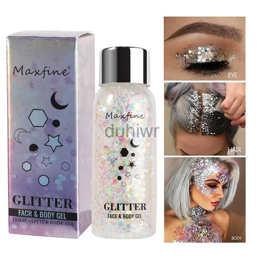 Body Glitter Body Glitter gel pailletten langwerkend gezicht ogen haar prom feest zeemeermin schalen niet gemakkelijk om make -up te verwijderen D240503