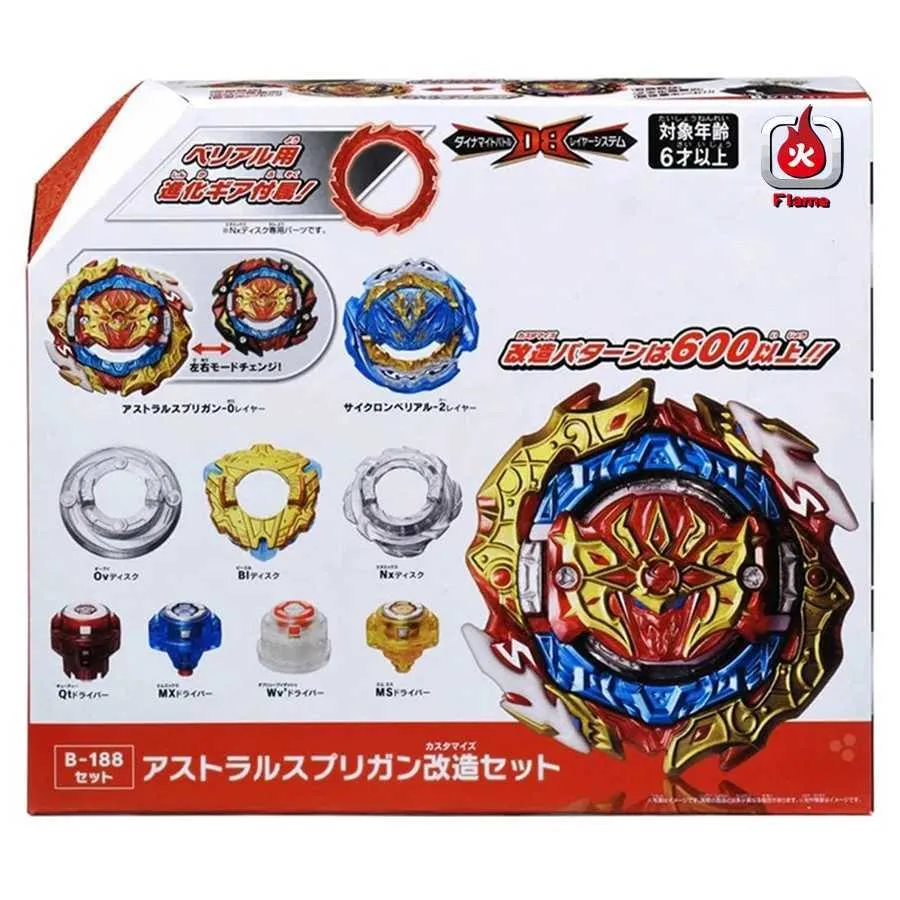 4d Beyblades Dynamite Battle Soyez réglé B-188 Astral Spriggan Booster B188 Top Spinning with Custom Launcher Kids Toys for Boys Gift Q240430