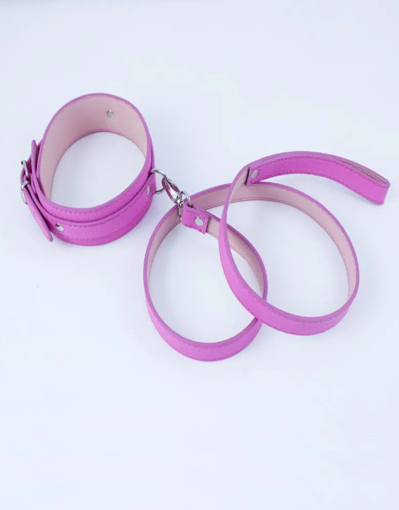 Pink Leder BDSM Fetisch Bondage Sex Collar und Lash Erwachsene Spiel Zurückhaltung Kragen Sexspielzeug Sklavenkragen BDSM Halskragen für FEMA4118075