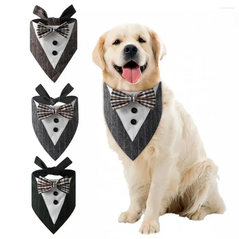Hondenkleding huisdier speeksel handdoek zachte boog stropdassen formele stropdas stropdas pak driehoek sjaalaccessoires