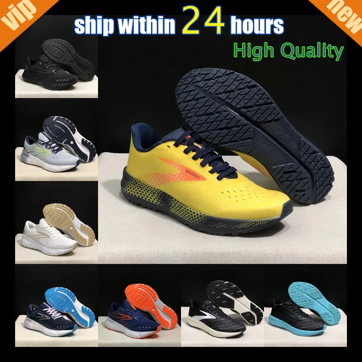 Designer Brooks Tempo Running Shoes Heren Dames Zwart Wit Geel Green Men Trainers Sneakers schoen Running