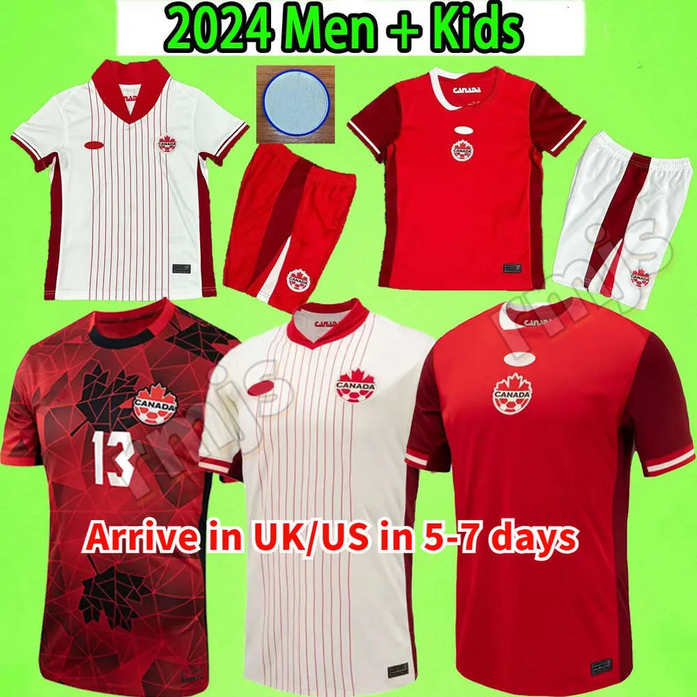 New Canada Soccer Jersey Maillot de Foot 2024 Copa America Cup Kids Kit 2025 Canadian National Team Football Shirt 24/25 Home Away Player Version Buchanan