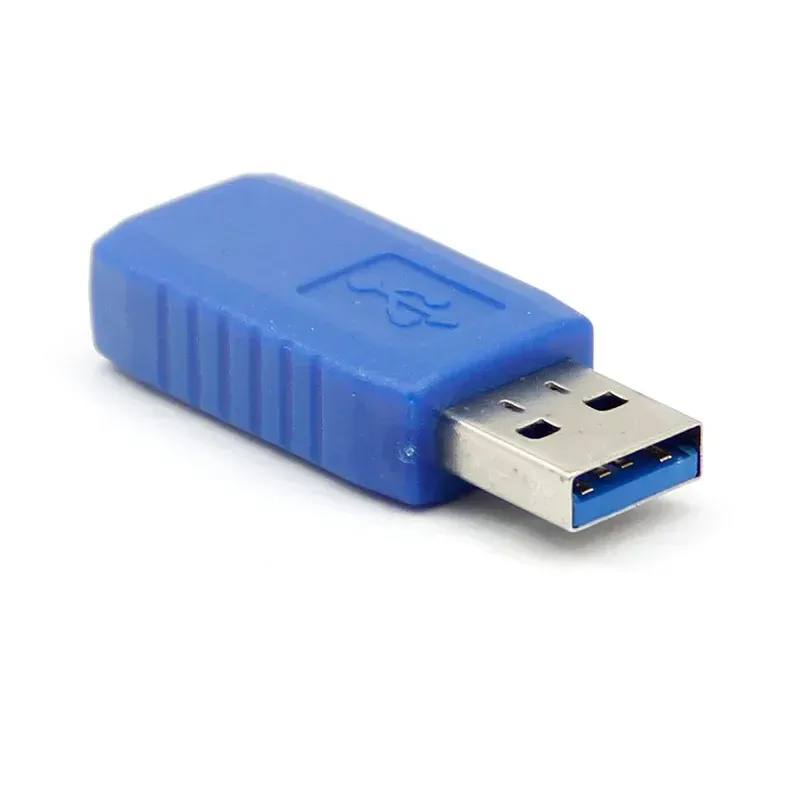 Extensor de conector USB 3.0 estándar Tipo A Adaptador masculino a femenino USB3.0 AM al convertidor de acoplador AF para PC portátil Azul