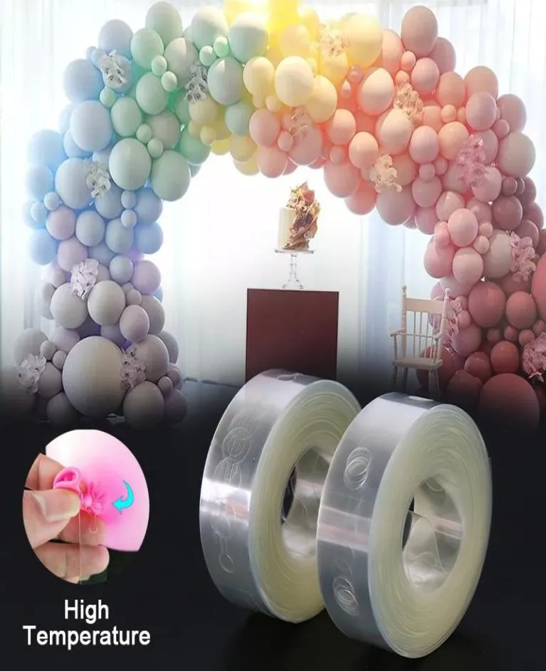 Party Decoration 10M Balloon Strip Arch Connect Chain Plastic Tape Garland String Wedding Shape Double Hole Buckle6497975