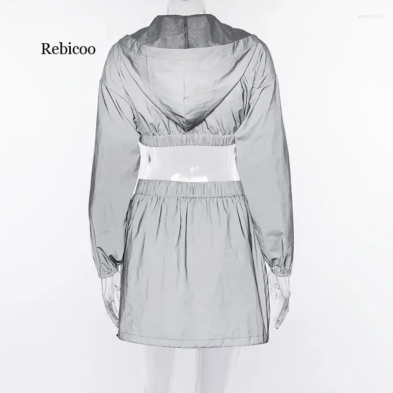 Reflective zip up skirt 2025