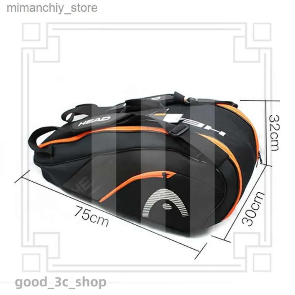 Multifunctional Outdoor Bags HEAD Tennis Racket Bag Sports Bag Large Capacity 6-9 Racquets Men Women Badminton Bag Tennis Racket Backpack Tenis Squash Padel 515