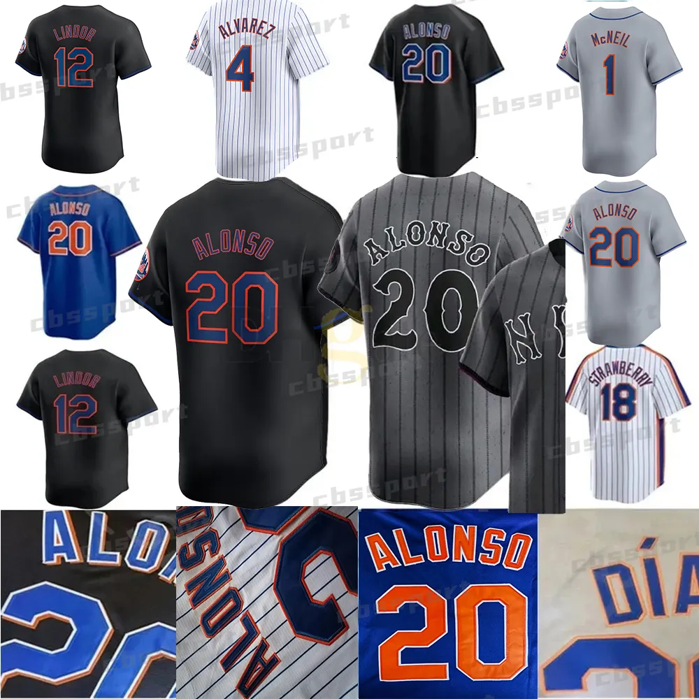 Mets 2024 City Connect 12 Francisco Lindor Baseball Jerseys Pete Alonso Jacob DeGrom Scherzer Francisco Alvarez Edwin Diaz Kodai Senga Piazza Starling Marte McNeil