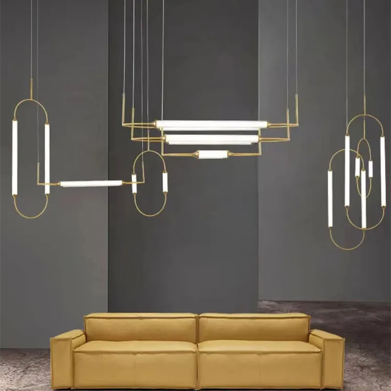 Clips blancs artistiques LED Gold Chrome Black Designer Lampes suspendues suspension Luminaire Pendant Light For Dinning Room