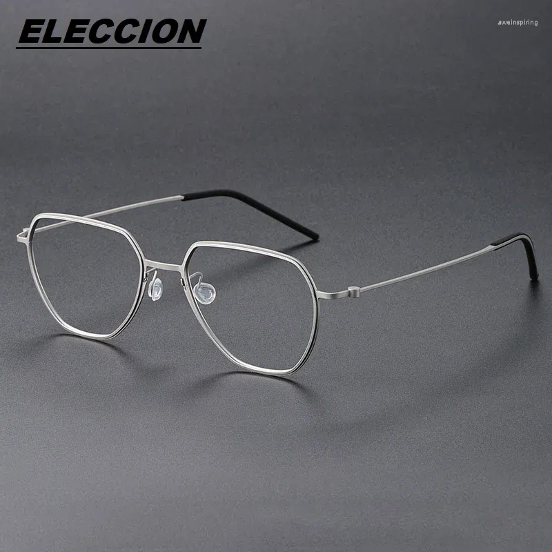 Sonnenbrillen Rahmen Eleccion Brand Brillen Rahmen Männer Ultraleichte Titan -Scheiße -Eyewaer Dänemark Designer Myopia Optische Brillen Frauen Frauen