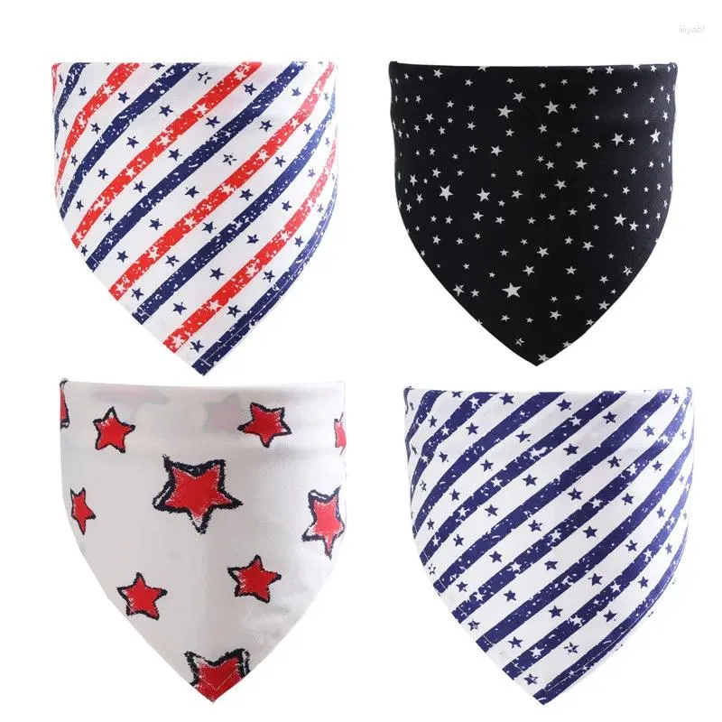 Dog Apparel Star Pattern Pet Cat Bandana Collar Neckerchief Triangle Neck Scarf Saliva Towel Fashion Accessories