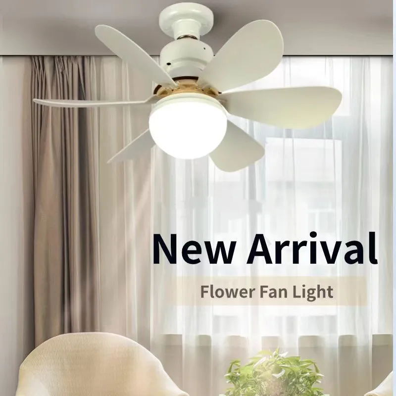 40W Dimmable LED Ceiling Fan Light with Remote Control E27 Bulb Base Modern Indoor Home Decor Lighting Fixture for Living Room Study Bedroom