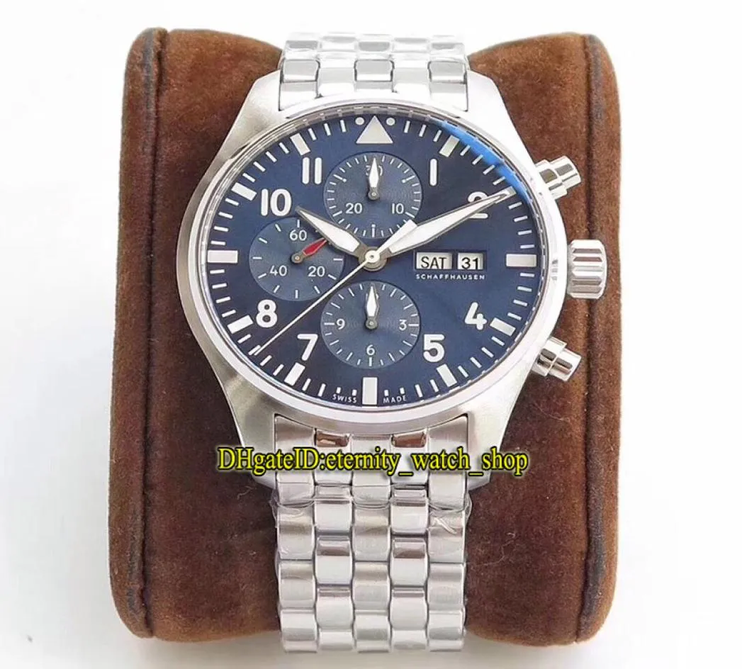 Piloto de versão superior zf Little Prince 3777717 Dial Blue ETA 7750 Cronógrafo Automático 3777 Mens relógio de aço Strap SPORT STOPWATC4236918