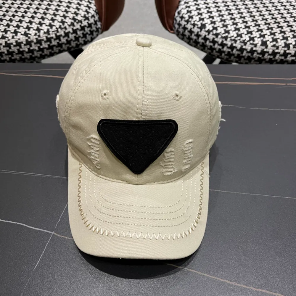 20ne chapeaux de créateurs Broided Washed Denim Baseball Hat Men Dome Cap Caps Unisexe Casquette Luxe Hole Catte