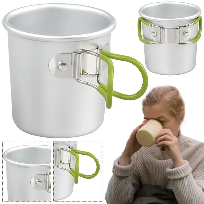 Kubki Ultralight Water Cup Aluminium Aluminium Picnic Kubek Porodna Lekka kawa do biwakowania na świeżym powietrzu plecak