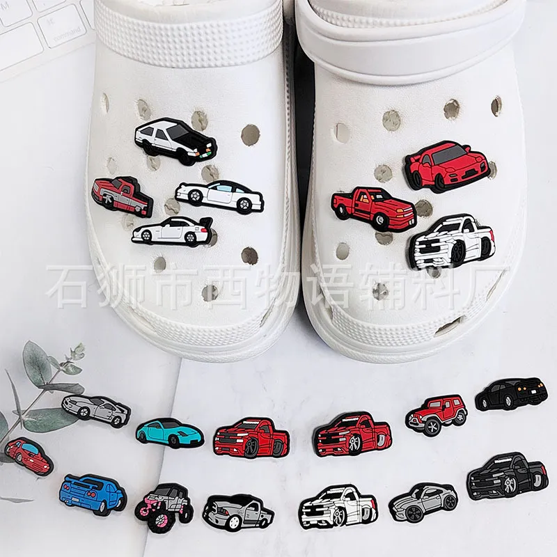 19colors boys cool charms Anime charms wholesale childhood memories game funny gift cartoon charms shoe accessories pvc decoration buckle soft rubber clog charms