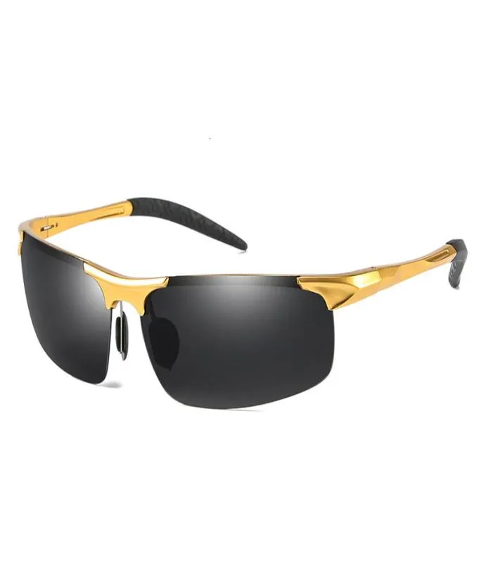 Vintage Pochromik Güneş Gözlükleri Erkekler Yarı Rimless Gözlükler Meydanı UV400 Açık Hava Spor Oculos Shades 8177DF1019086