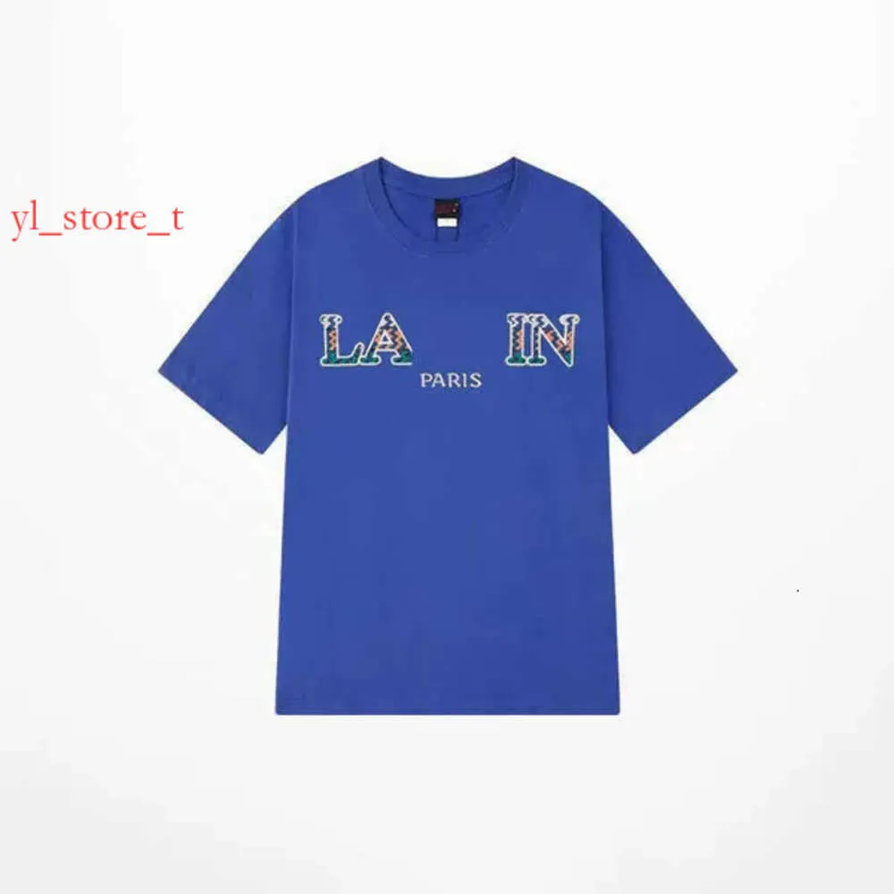 Brand Mens T-Shirts Designer Luxury Lanvins Classic T Shirt Chest Letter Printed Lavin Shirt High Street Lavinahigh Quality Pattern Tshirts Cotton Loose Tees 6445